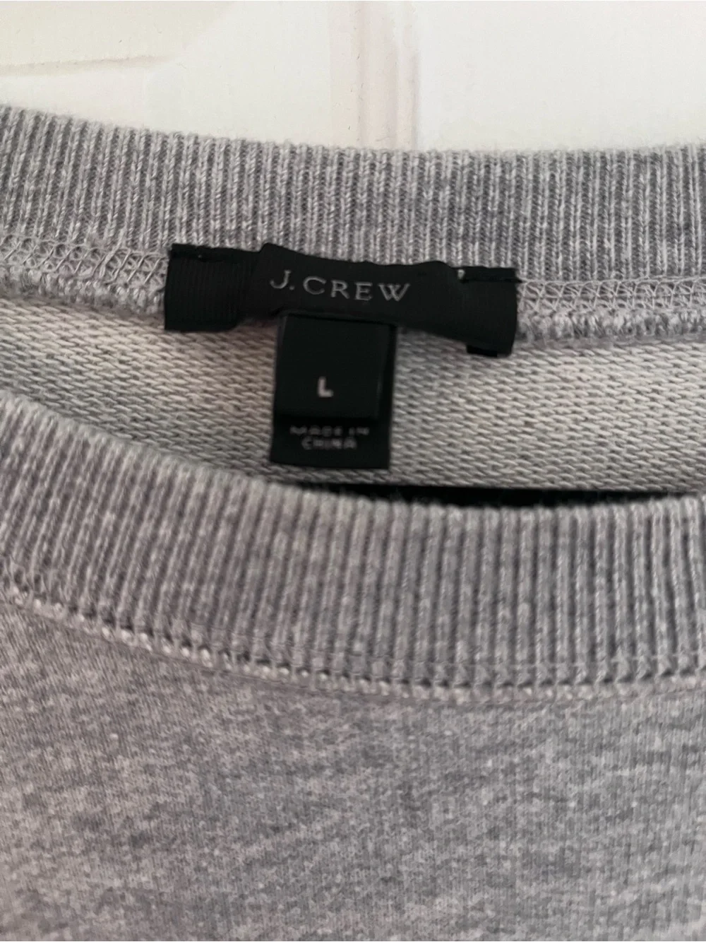 Gray Pom-Pom Crewneck Sweatshirt - Women Size L